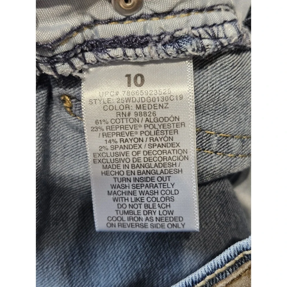 Jordache Girls Size 10 Bootcut Jeans Light Wash Stretch Denim‎ Adjustable Waist